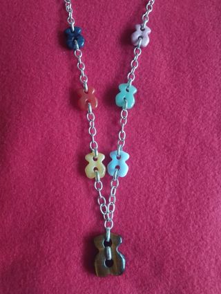 Collar plata y gemas