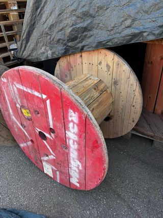 MESAS BOBINAS CARRETE MADERA CABLE CHILLPALET