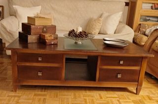 Mesa centro madera natural crudo