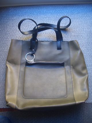 Bolso de piel bandolera verde