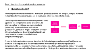 Apuntes Psicología - Motivación y Emoción UBU