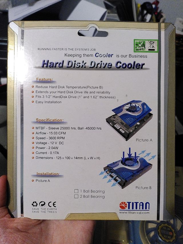 Enfriador de disco duro Titan