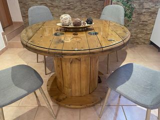 MESAS BOBINAS CARRETE MADERA CABLE CHILLPALET