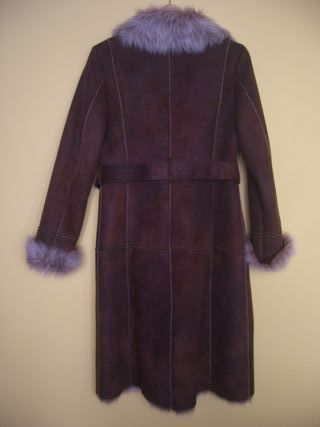 Abrigo de poli piel marron talla S
