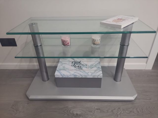 Mesa de cristal marca Corte Inglés