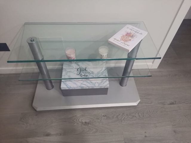 Mesa de cristal marca Corte Inglés