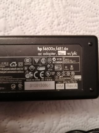 Cargador portátil hp