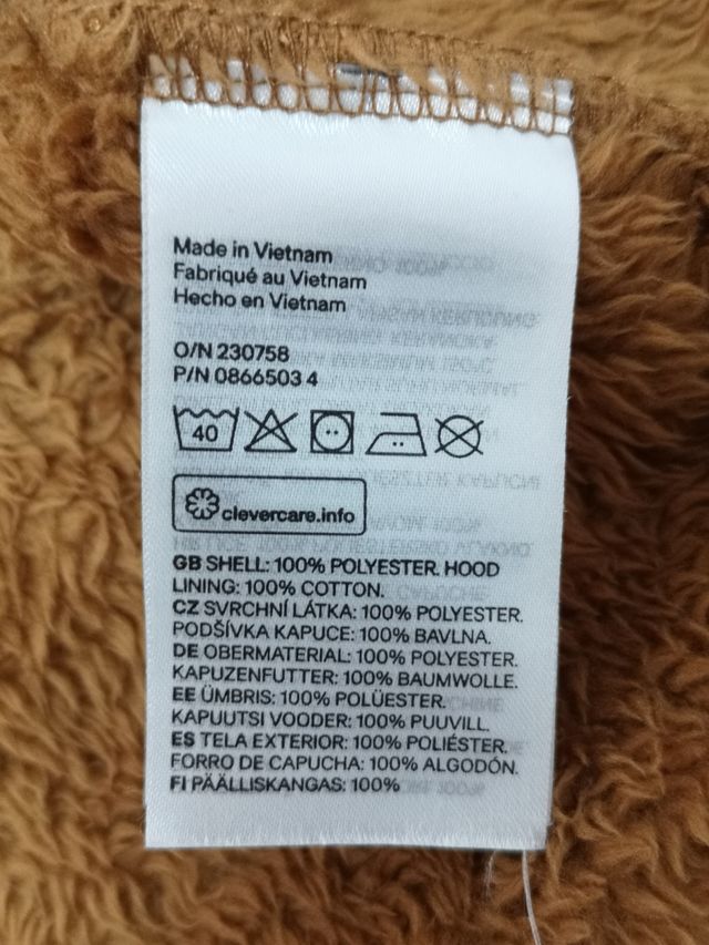 Chaqueta pelo bebé 2 - 4 meses