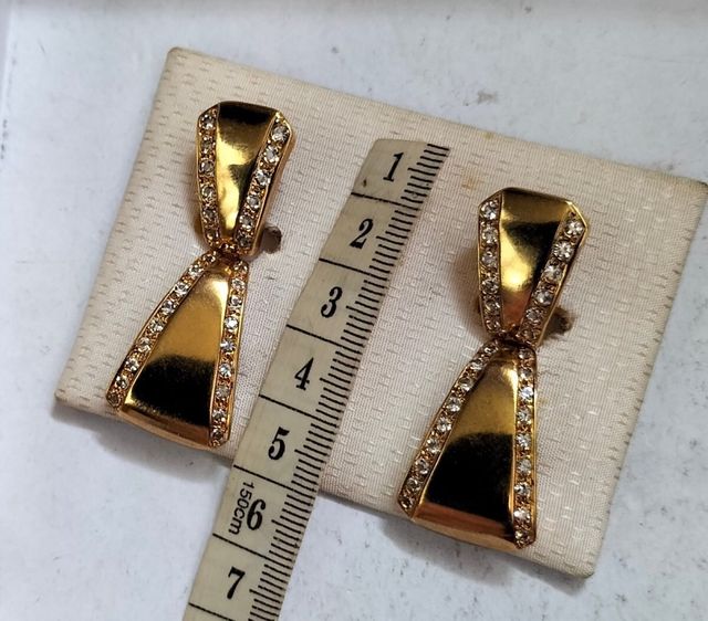 Pendientes antiguos en oro chapado