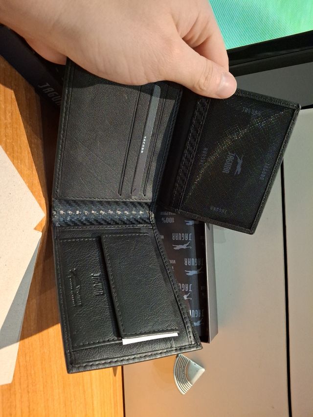 Portafoglio in pelle Jaguar