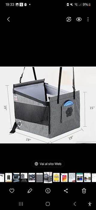 Trasportino auto per animali