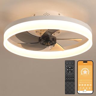Lámpara ventilador de techo led regulable 50cm