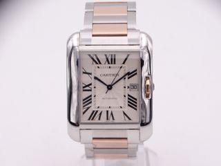 CARTIER Tank Anglaise XL Acero & Oro 3507 CAJA
