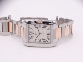 CARTIER Tank Anglaise XL Acero & Oro 3507 CAJA