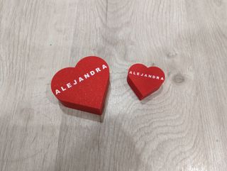 Cajita con forma de corazón personalizada