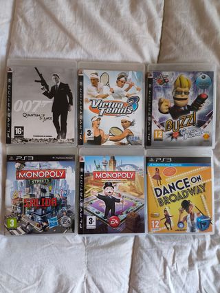 LOTE 6 JUEGOS VARIADOS PS3