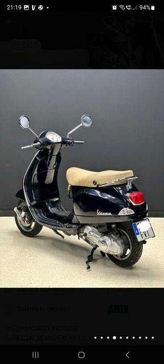 Moto Vespa 125 del an̈o 2007