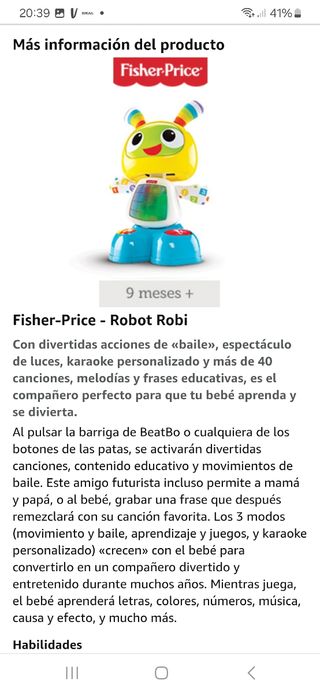 Robot Robit de Fisher Price
