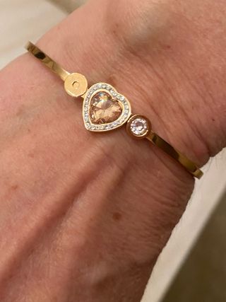 Bracciale in acciaio dorato S-Steel