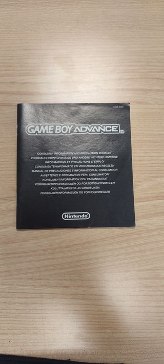 Instrucciones Game Boy Advance