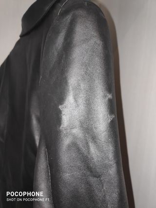 Gabardina de cuero vintage