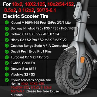 Dos Ruedas maciza 10x2.125,para Patinete Xiaomi 
