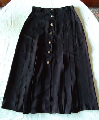 Falda NEGRA PLISADA CORTEFIEL faldas vestidos 