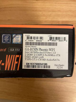 Mini Itx Gigabyte GAB150N PhoenixWIFI LGA 1151