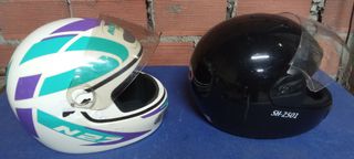 2  Cascos de moto o quad NOLAN N27 y SHIRO SH-2501