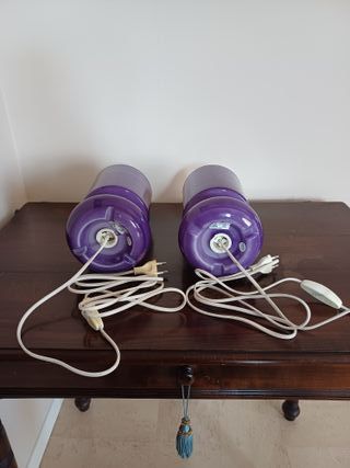 Coppia lampade da tavolo Ikea Likta viola