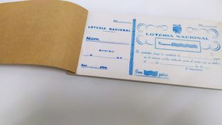 N° 155.- Talonario de Lotería Nacional antiguo