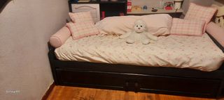 Cama nido de madera con todos los compl