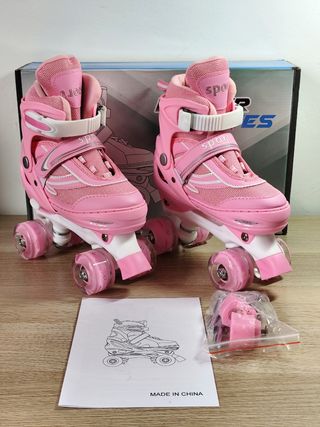 Patines rosa 4 tallas ajustables