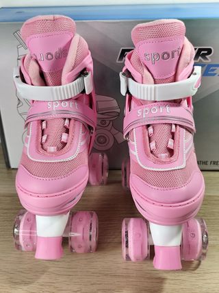 Patines rosa 4 tallas ajustables