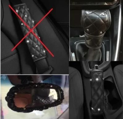 Set Cubiertas cuero accesorios interiores coche