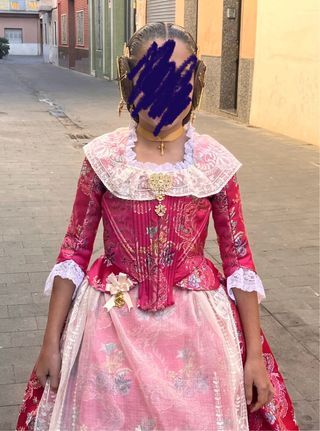 Traje fallera niña 9 10 años completo