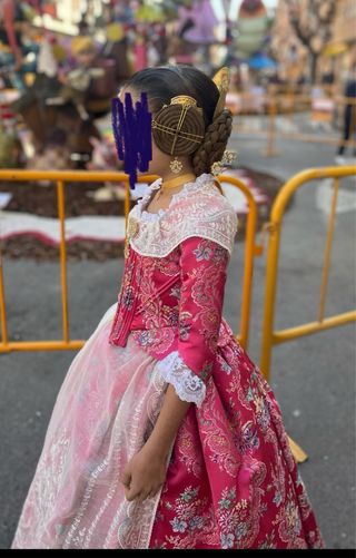 Traje fallera niña 9 10 años completo