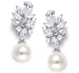 PENDIENTES DE PERLAS Y CIRCONITAS