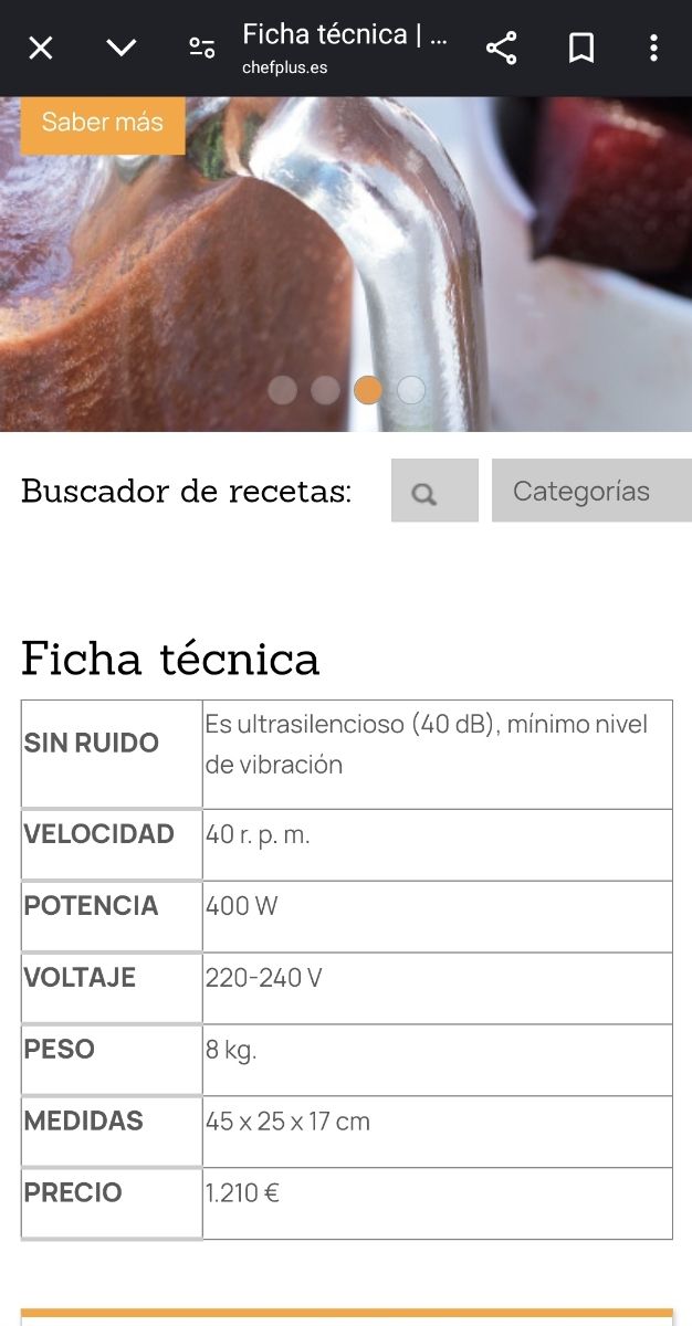 ChefPlus Essential Slow Juicer licuadora