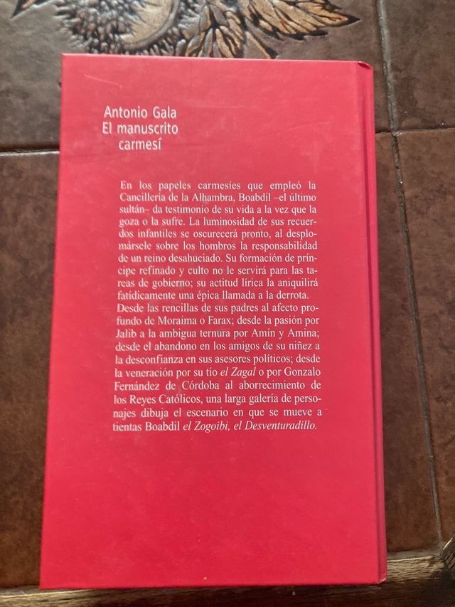 Libro Antonio Gala El Manuscrito Carmesi