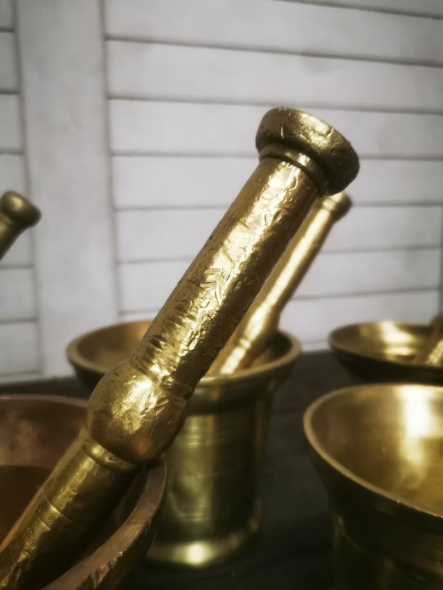 Morteros antiguos grandes