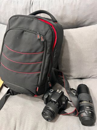 Camara Canon y objetivos