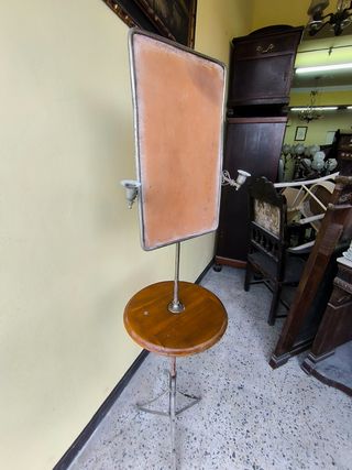 Espejo afeitar antiguo pie de candelabros reparar 