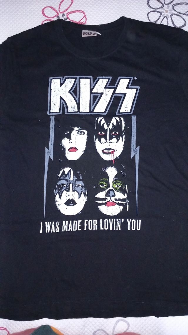 Camiseta Kiss. I was made for lovin' you.