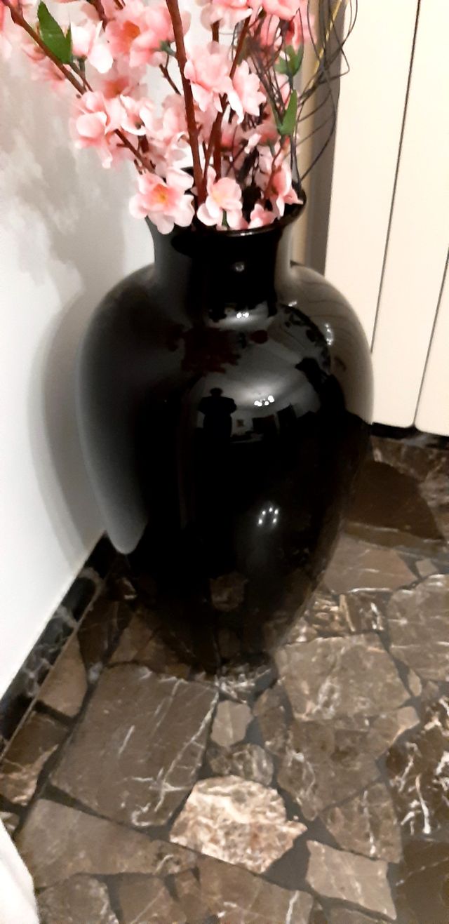 Vaso Venini nero originale altezza 63cm