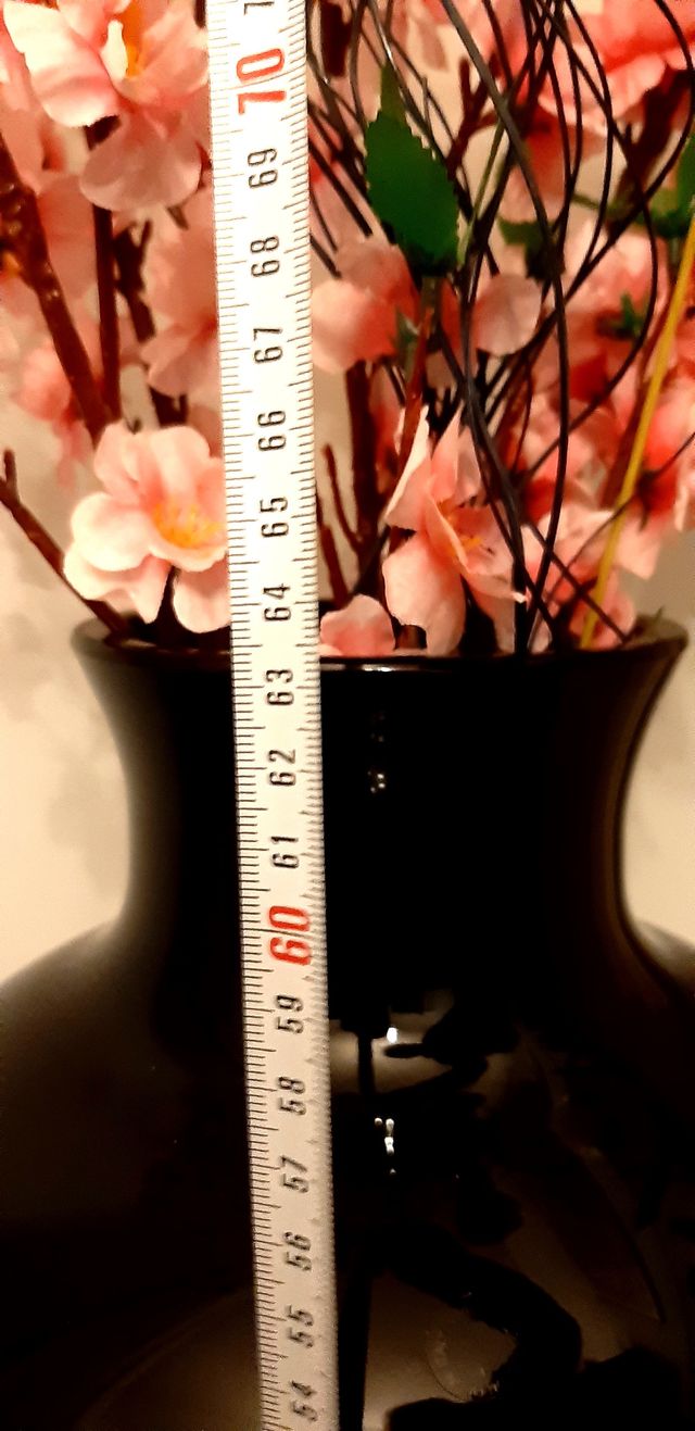 Vaso Venini nero originale altezza 63cm