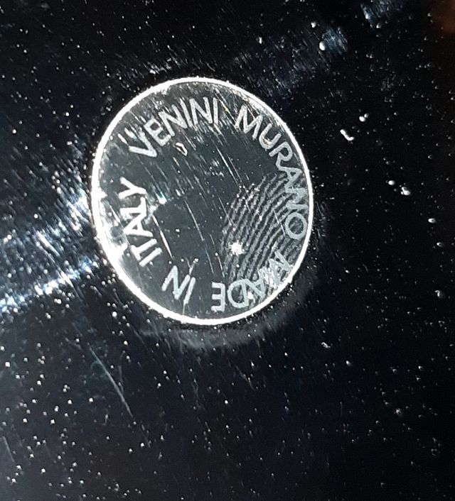 Vaso Venini nero originale altezza 63cm