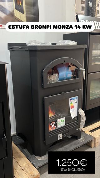 BRONPI ESTUFA COCINA Y HORNO DE LEÑA MONZA 14 KW