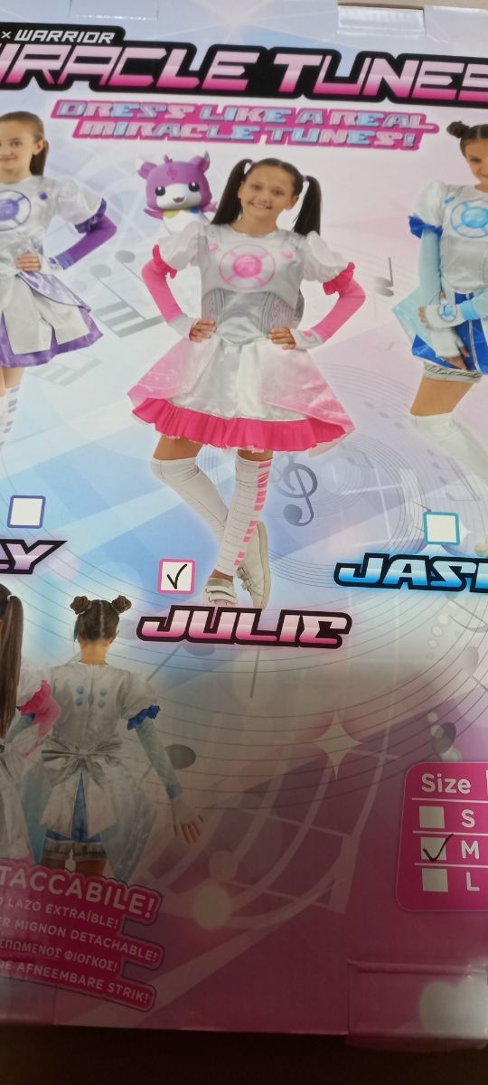 Costume carnevale Miracle Tunes,Julie,taglia M