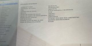Macbook pro 2021  14”  16GB memoria - 500GB 